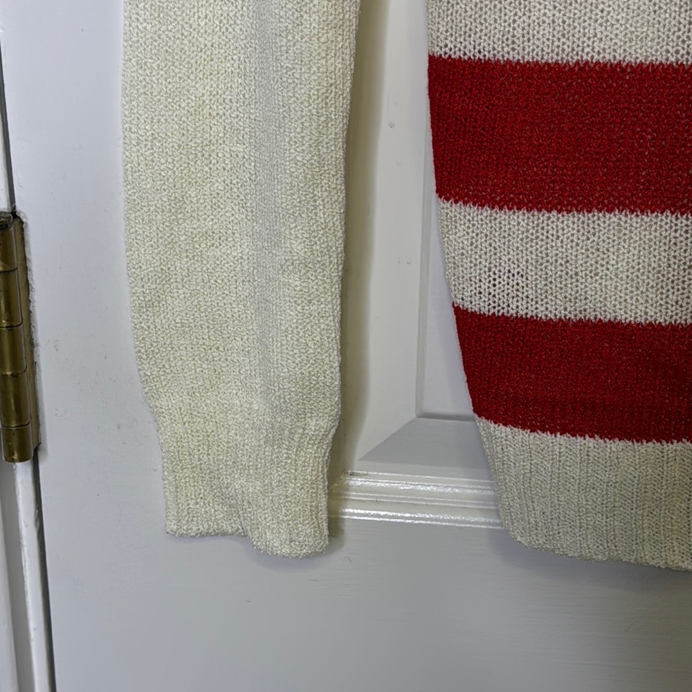 The Classic Red and White Crew Neck Sweater - Picture 8 of 9
